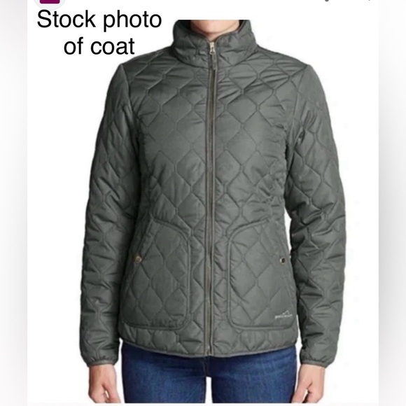 Eddie Bauer Quilted, Insulated Barn Jacket Size Large - Picture 9 of 10